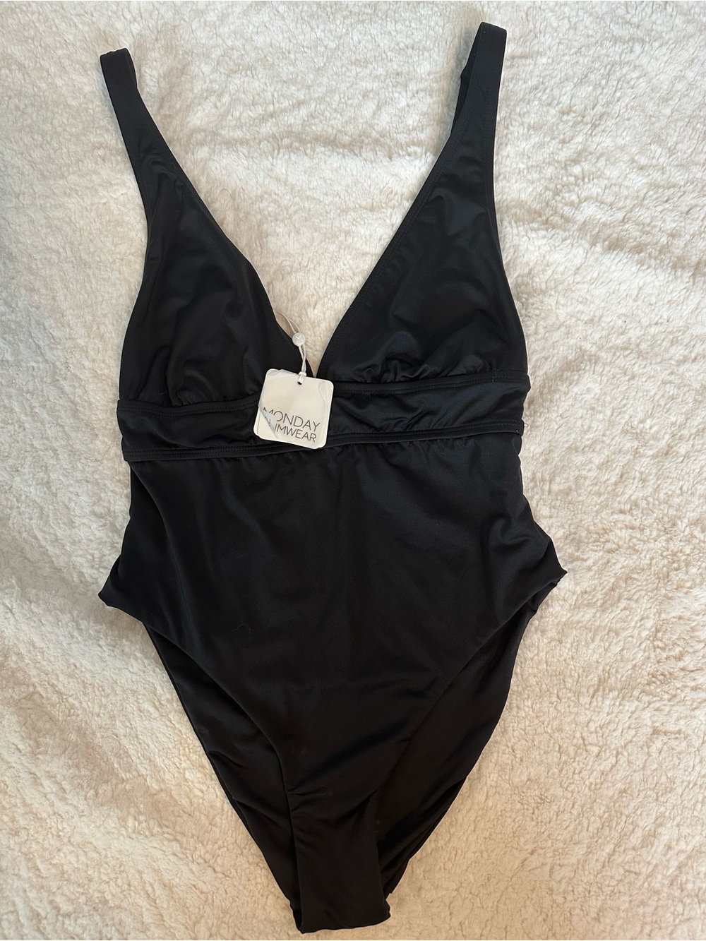 Monday Swimwear Portofino black one piece swimsuit size M